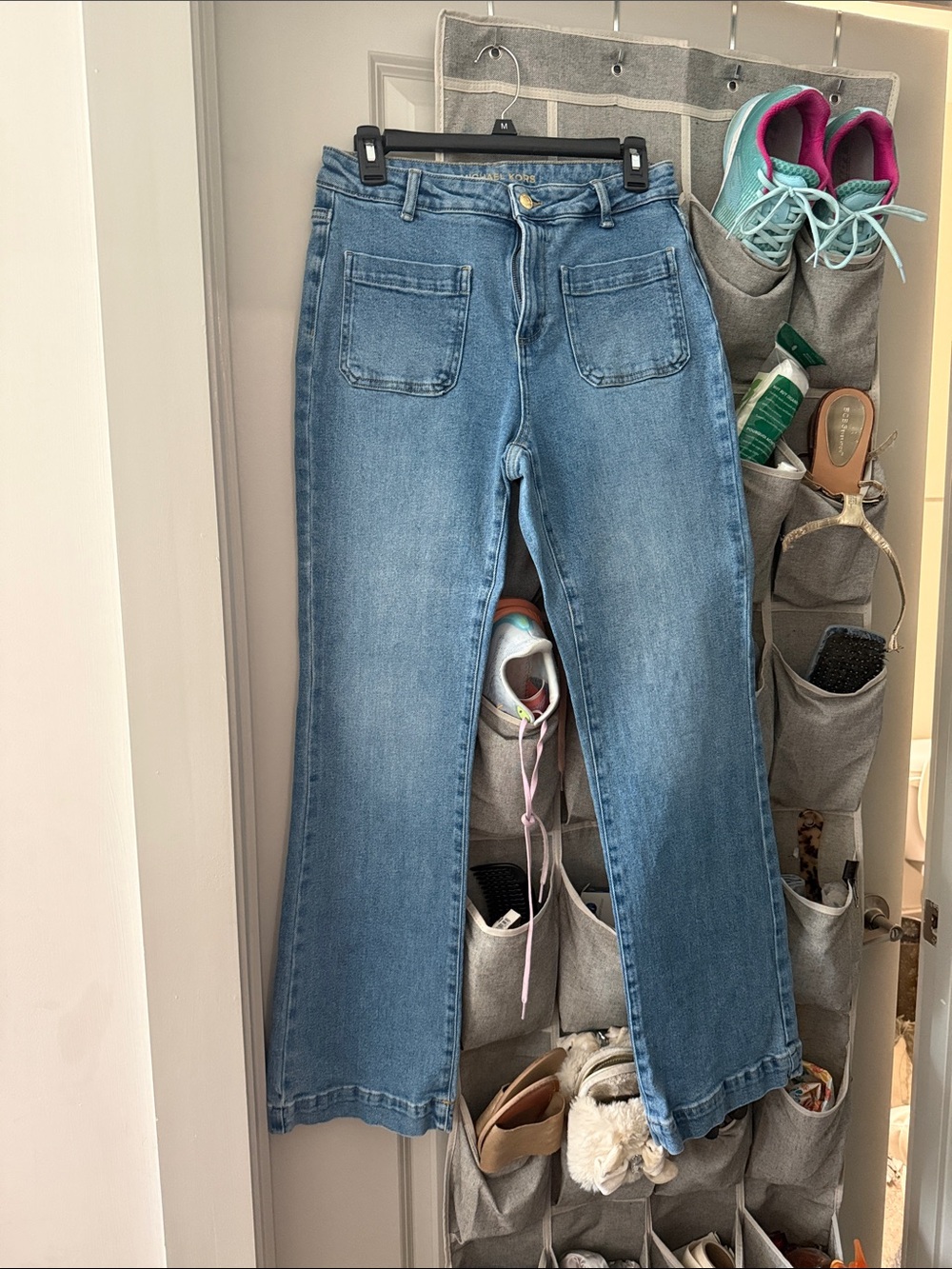 Michael Kors Light Blue Straight-Leg Jeans